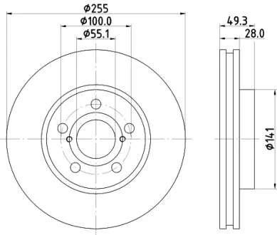Тормозной диск HELLA PAGID 53635