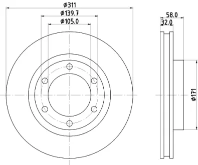 Тормозной диск HELLA PAGID 53637