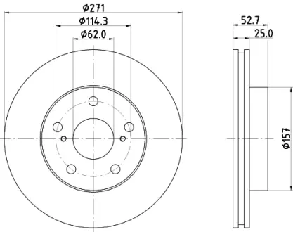 Тормозной диск HELLA PAGID 53638