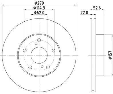 Тормозной диск HELLA PAGID 53640
