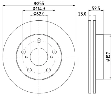 Тормозной диск HELLA PAGID 53642