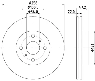 Тормозной диск HELLA PAGID 53652