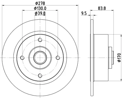 Тормозной диск HELLA PAGID 53902