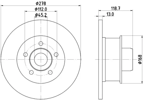 Тормозной диск HELLA PAGID 53905