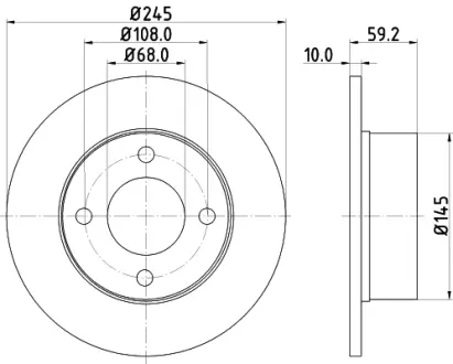 Тормозной диск HELLA PAGID 53909