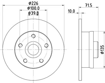 Тормозной диск HELLA PAGID 53912