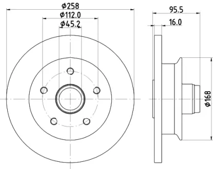 Тормозной диск HELLA PAGID 53915