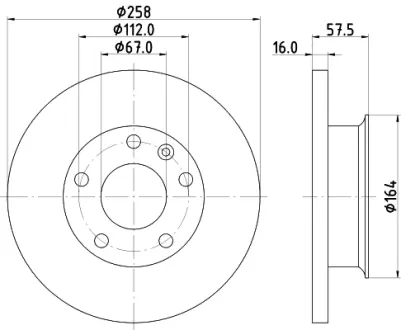 Тормозной диск HELLA PAGID 53918