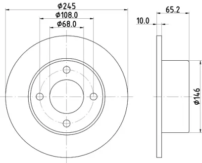 Тормозной диск HELLA PAGID 53921