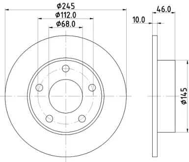 Тормозной диск HELLA PAGID 53927