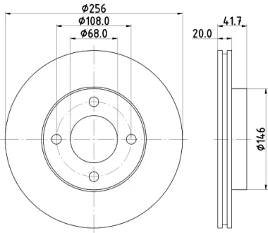 Тормозной диск HELLA PAGID 53935
