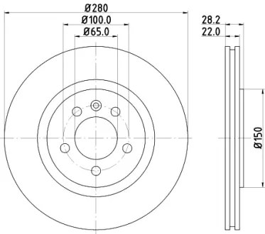Тормозной диск HELLA PAGID 53937