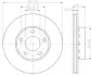 Тормозной диск HELLA PAGID 53939 (фото 1)