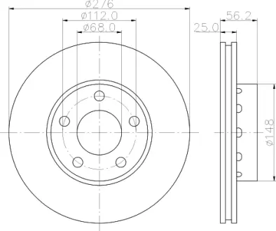 Тормозной диск HELLA PAGID 53939
