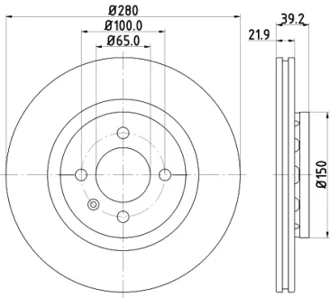 Тормозной диск HELLA PAGID 53950