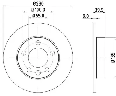 Тормозной диск HELLA PAGID 53955