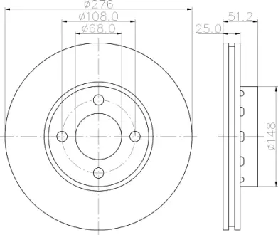 Тормозной диск HELLA PAGID 53956
