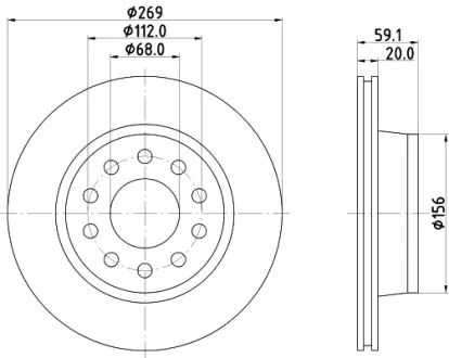 Тормозной диск HELLA PAGID 53967