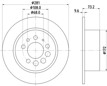 Тормозной диск HELLA PAGID 54001