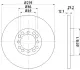 Тормозной диск HELLA PAGID 54003 (фото 1)