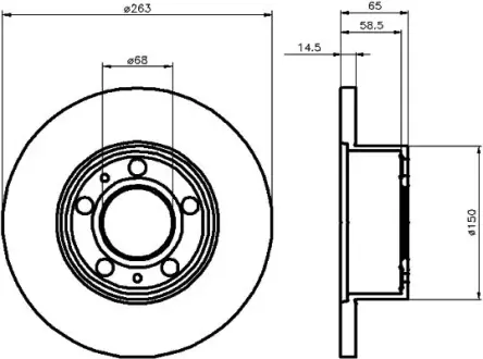 Тормозной диск HELLA PAGID 54004