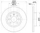 Тормозной диск HELLA PAGID 54005 (фото 1)