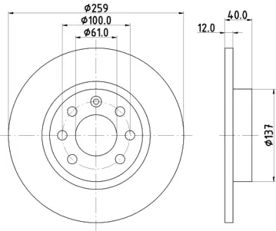 Тормозной диск HELLA PAGID 54005