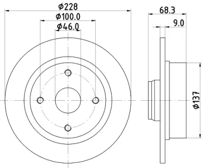 Тормозной диск HELLA PAGID 54006