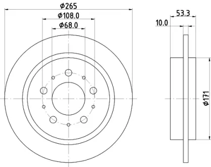 Тормозной диск HELLA PAGID 54007