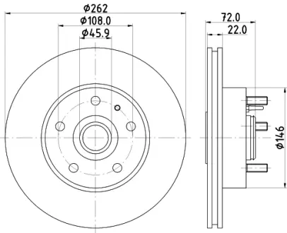 Тормозной диск HELLA PAGID 54012