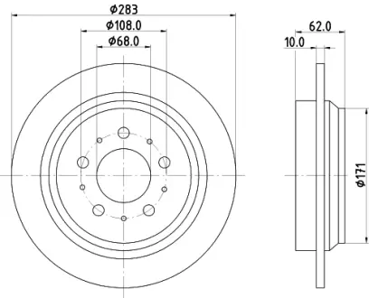 Тормозной диск HELLA PAGID 54029