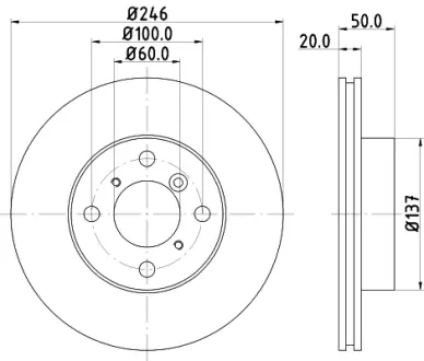 Тормозной диск HELLA PAGID 54045