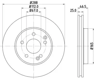 Тормозной диск HELLA PAGID 54059