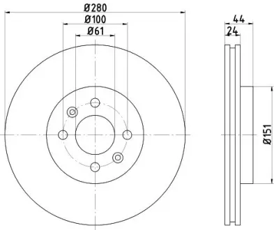 Тормозной диск HELLA PAGID 54139