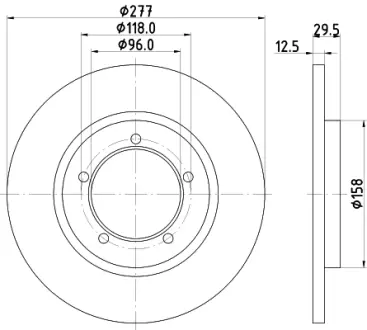 Тормозной диск HELLA PAGID 54141
