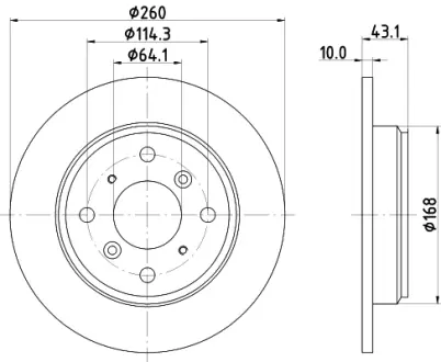 Тормозной диск HELLA PAGID 54143