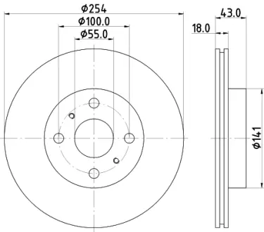 Тормозной диск HELLA PAGID 54146