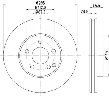 Тормозной диск HELLA PAGID 54151