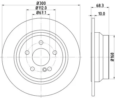 Тормозной диск HELLA PAGID 54154