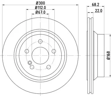 Тормозной диск HELLA PAGID 54155