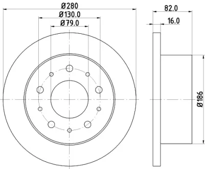 Тормозной диск HELLA PAGID 54162