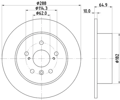 Тормозной диск HELLA PAGID 54170