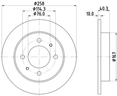 Тормозной диск HELLA PAGID 54171