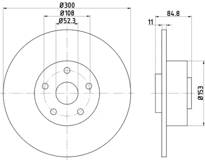 Тормозной диск HELLA PAGID 54195