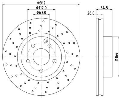 Тормозной диск HELLA PAGID 54201
