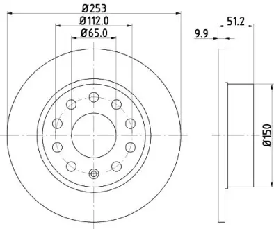 Тормозной диск HELLA PAGID 54209
