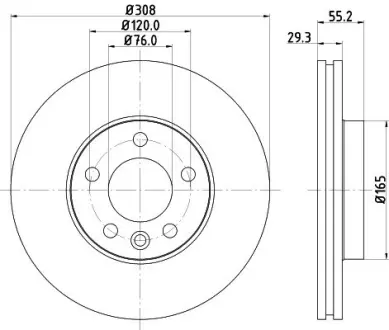 Тормозной диск HELLA PAGID 54212