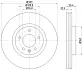 Тормозной диск HELLA PAGID 54213 (фото 1)