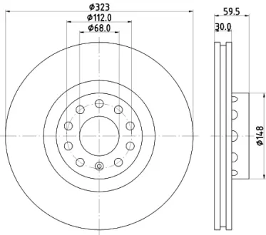 Тормозной диск HELLA PAGID 54221