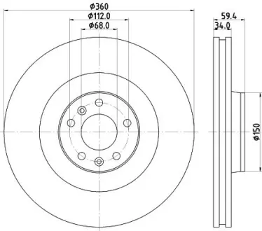 Тормозной диск HELLA PAGID 54222